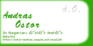 andras ostor business card